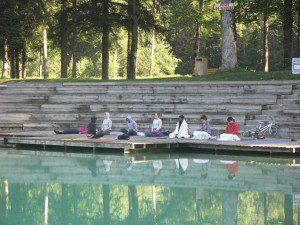 Yoga Holiday French Alps, at Morillon Lake
