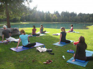 Yoga by the Lake in Samoens