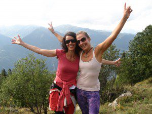 Annick and Michele on our Yoga and hiking Retreat Holiday